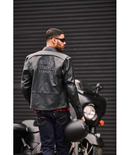 Blouson cuir top indian
