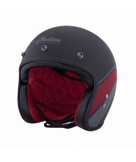 CASQUE JET INDIAN MOTORCYCLE NOIR MAT ECE